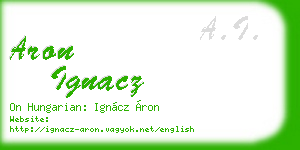 aron ignacz business card